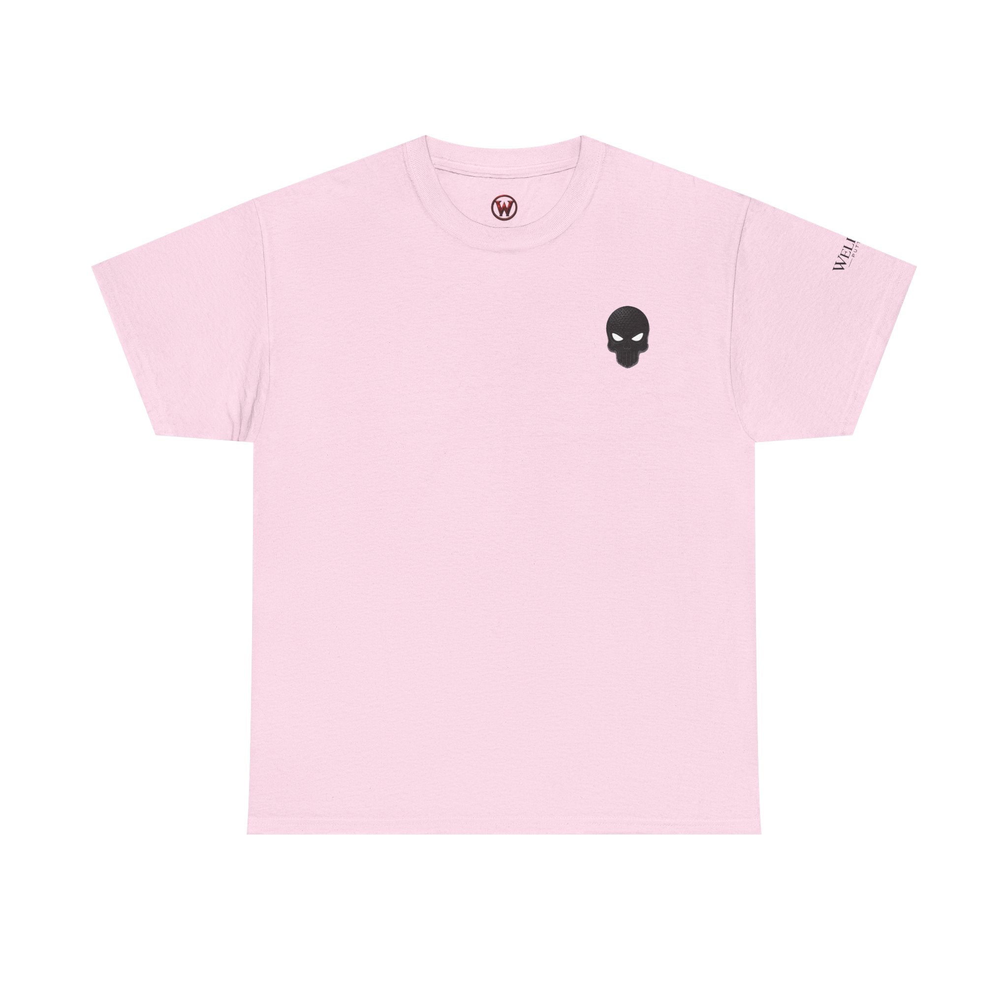 Skull Chest Tee — Minimal Skull Graphic White T-Shirt