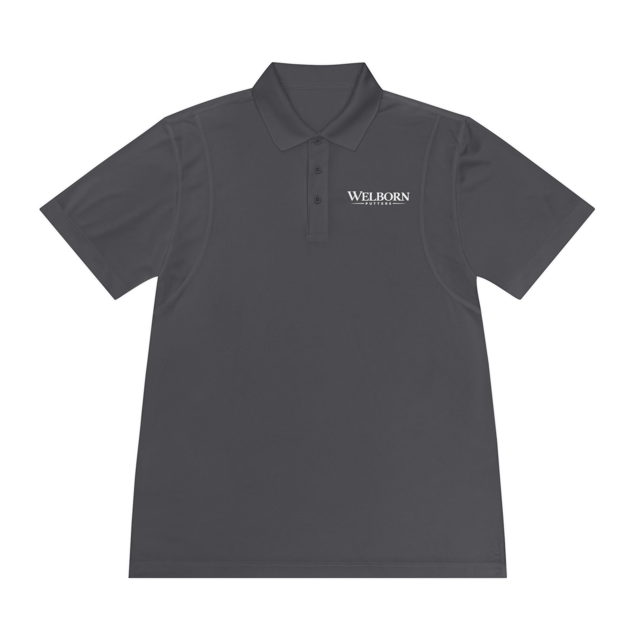 Polo Shirt — 'Welborn' Logo Front & Small Skull Back Athletic Golf Polo