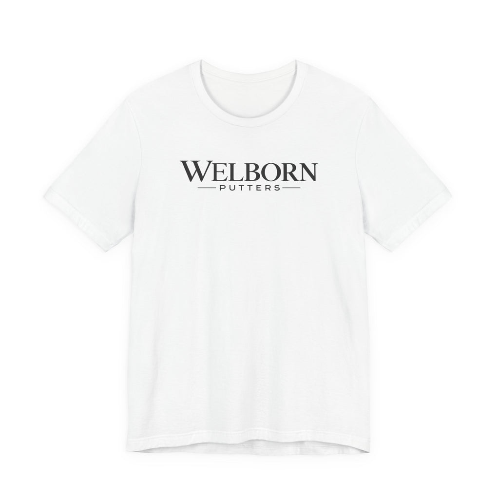Welborn Putters Golf Skull Tee — Matthew 27:33 Back Graphic Short Sleeve Shirt