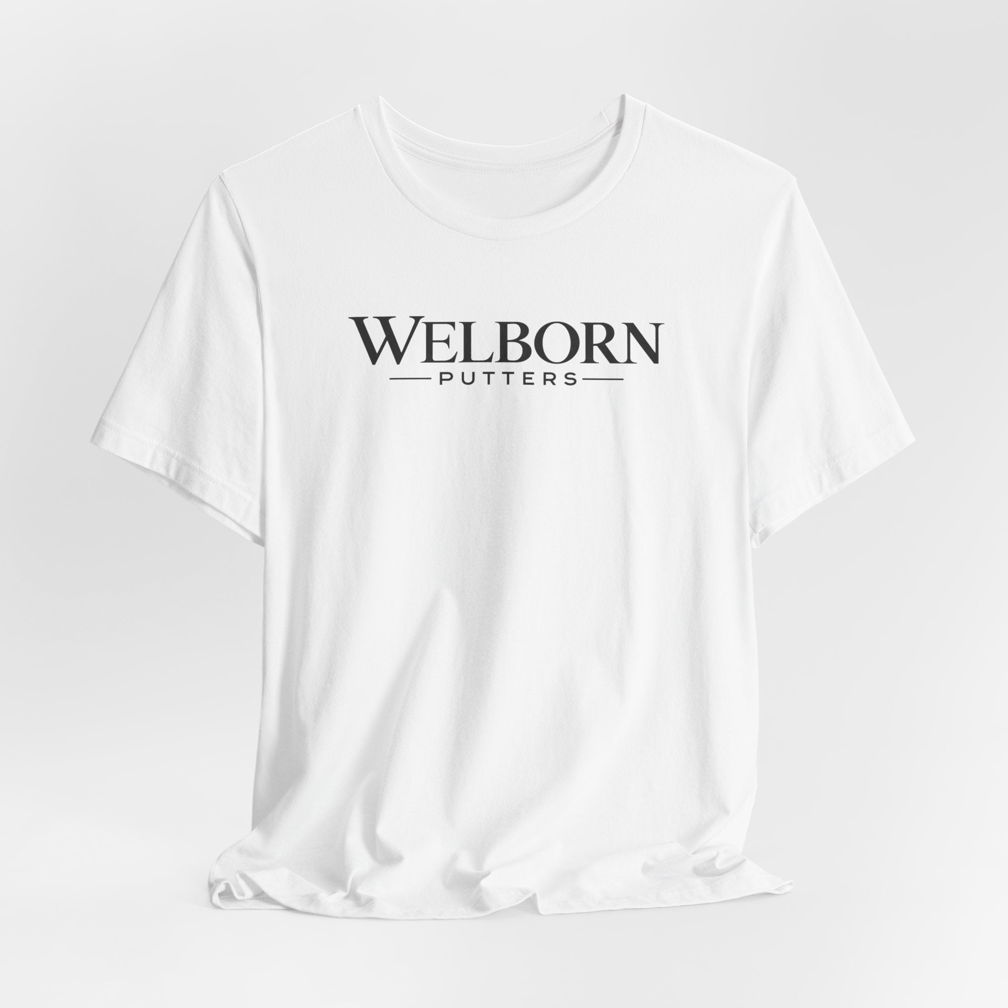 Welborn Putters Golf Skull Tee — Matthew 27:33 Back Graphic Short Sleeve Shirt