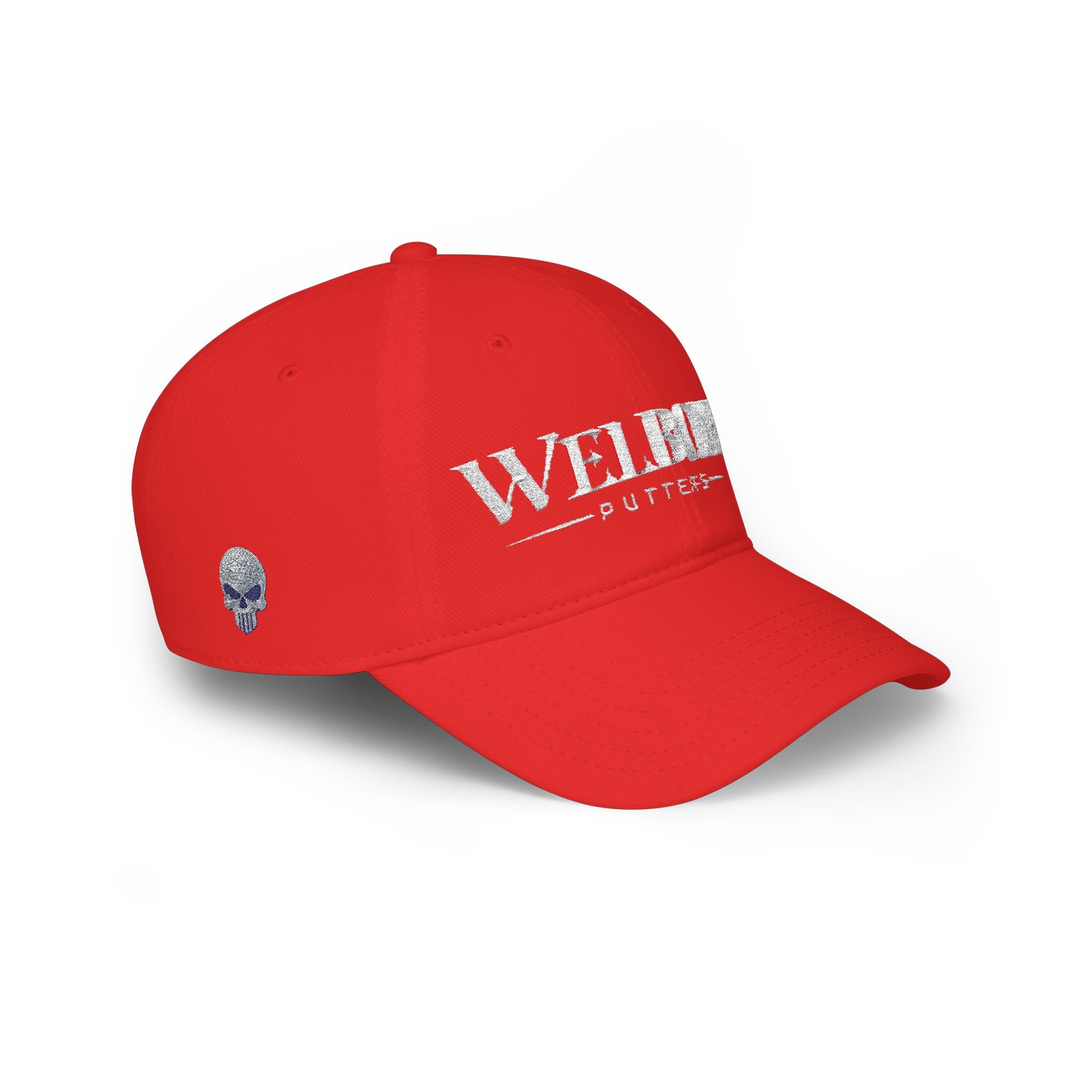 Welborn Embroidered Baseball Cap — Low Profile Red Hat