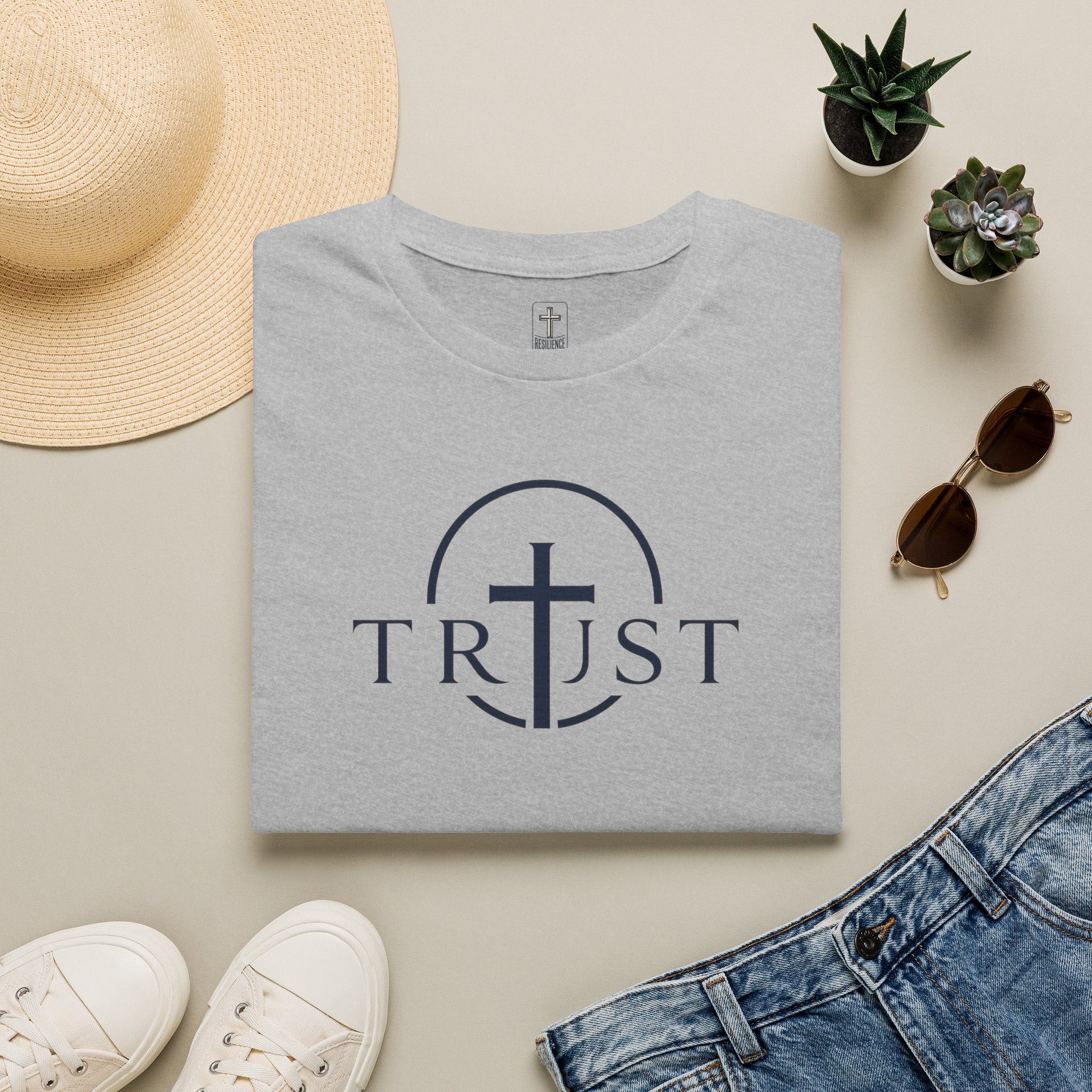 Trust Cross T-Shirt — Faith Christian Graphic Tee