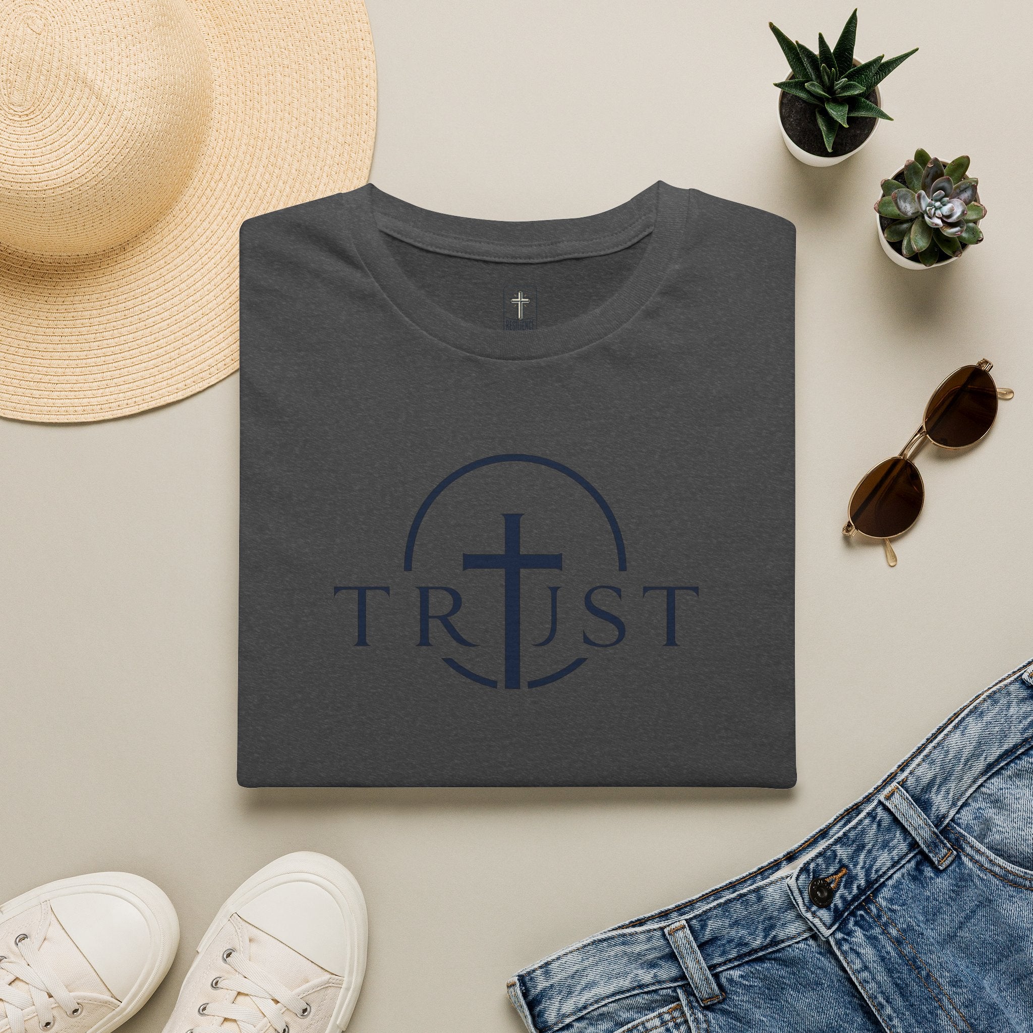 Trust Cross T-Shirt — Faith Christian Graphic Tee