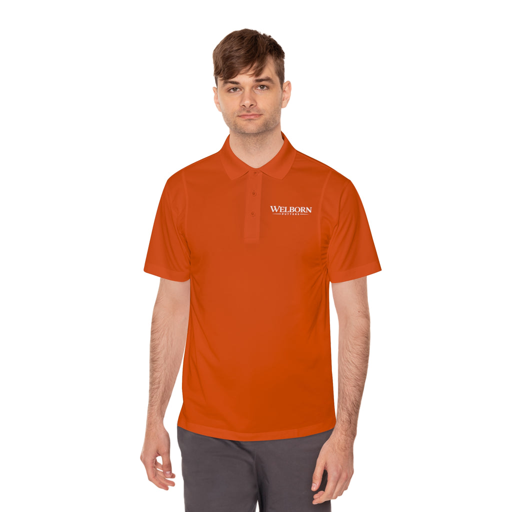 Polo Shirt — 'Welborn' Logo Front & Small Skull Back Athletic Golf Polo