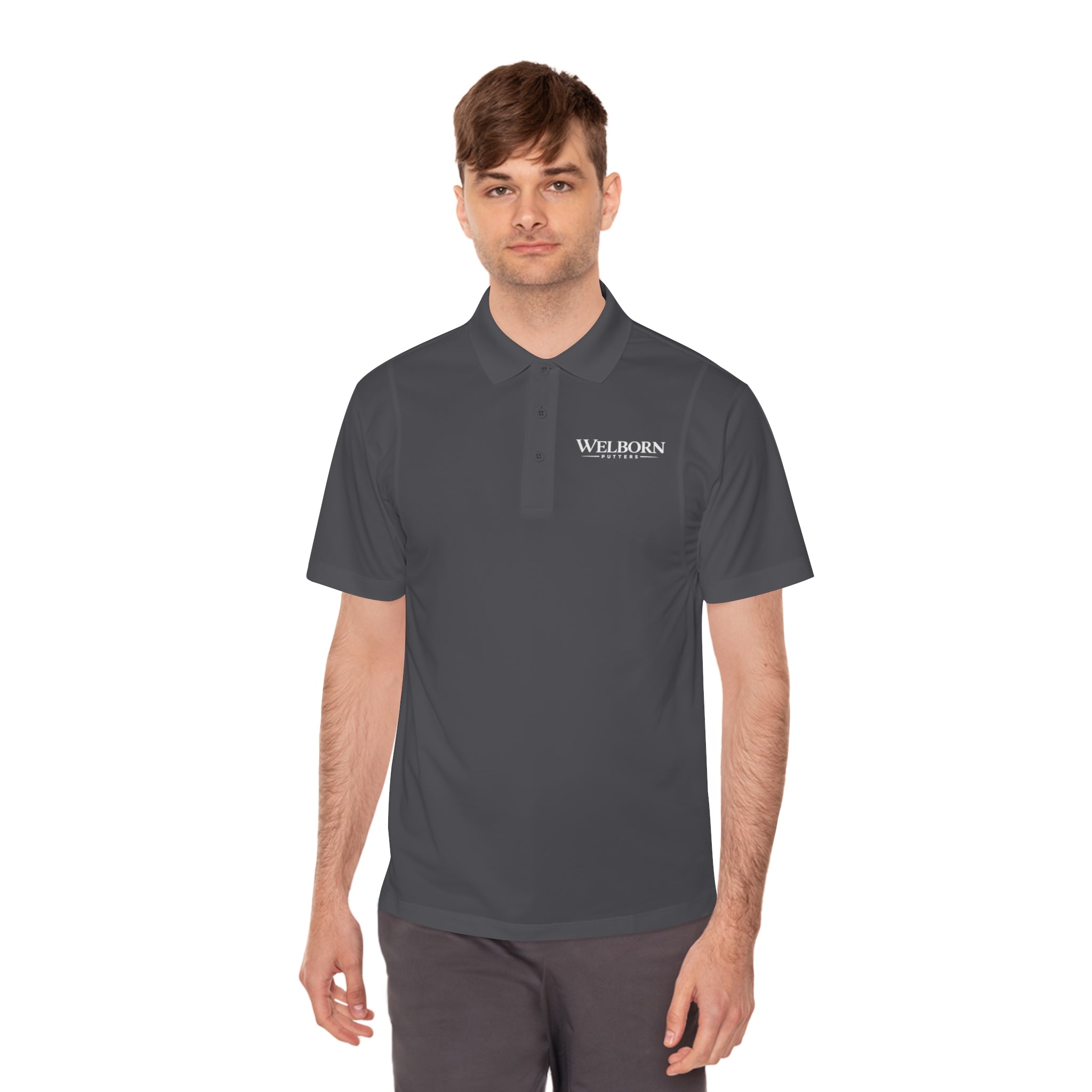 Polo Shirt — 'Welborn' Logo Front & Small Skull Back Athletic Golf Polo