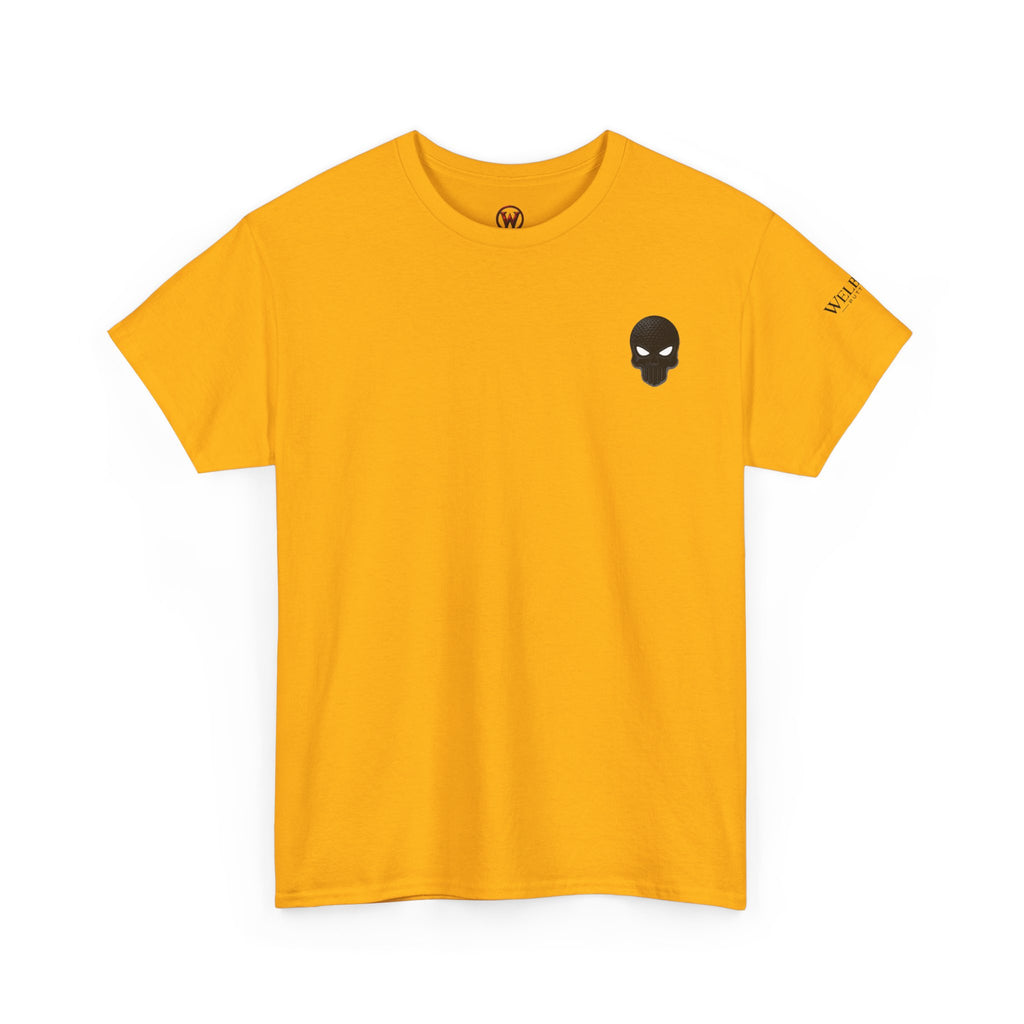 Skull Chest Tee — Minimal Skull Graphic White T-Shirt
