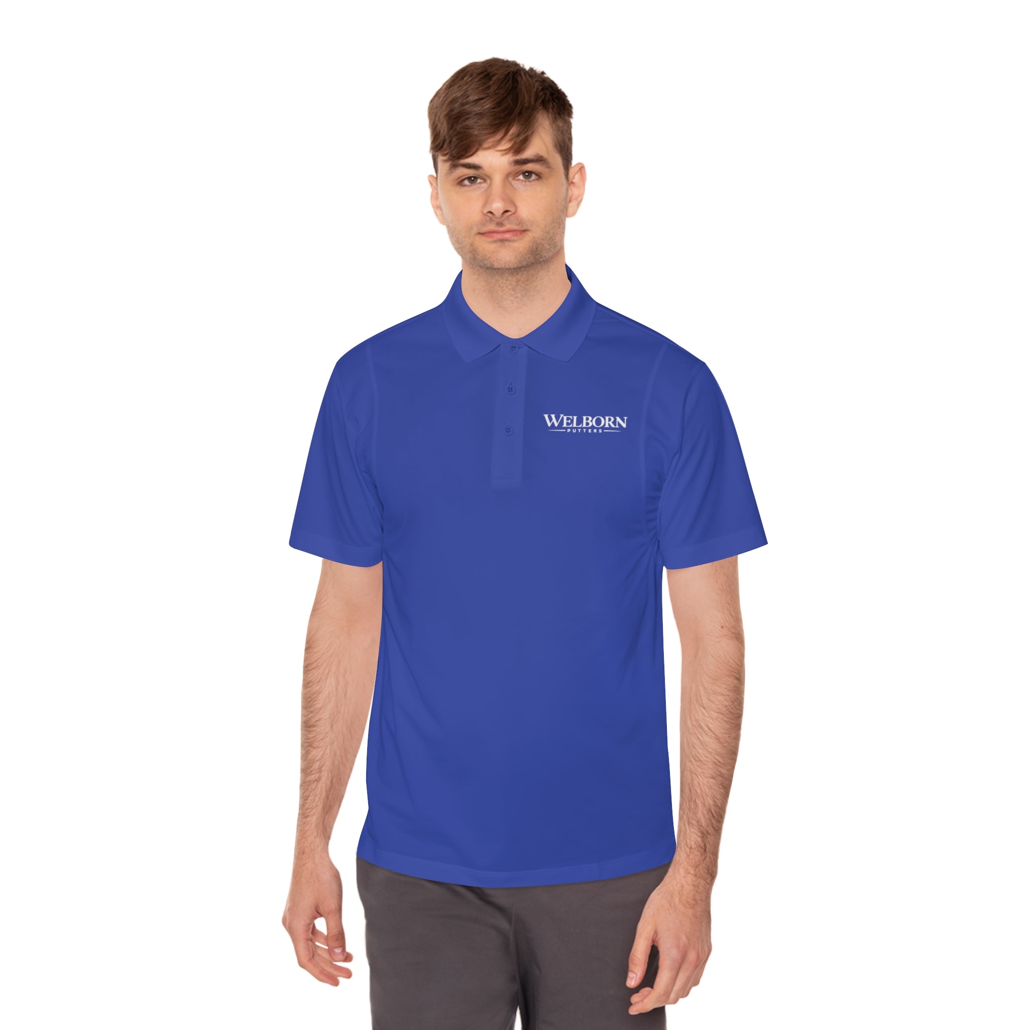 Polo Shirt — 'Welborn' Logo Front & Small Skull Back Athletic Golf Polo