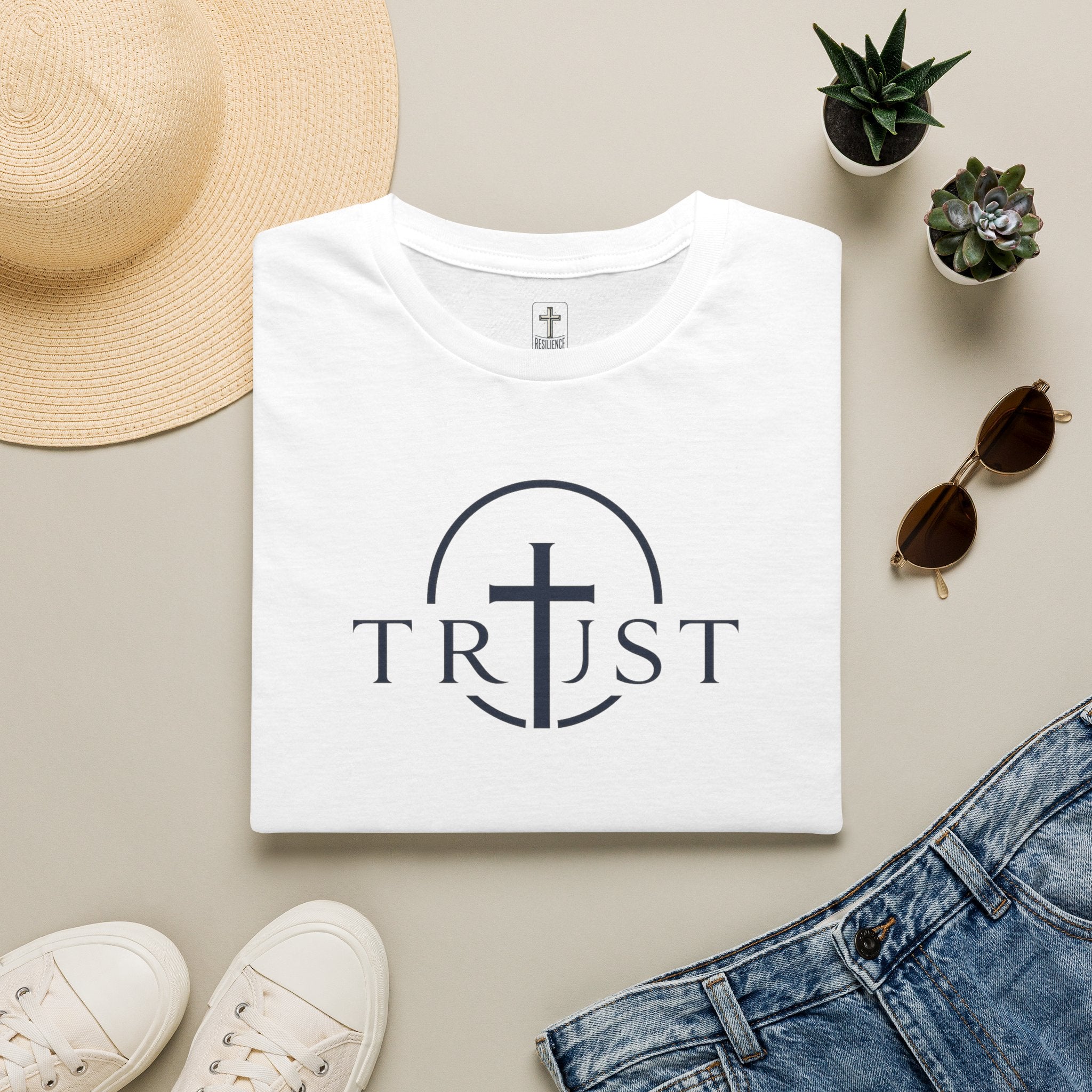 Trust Cross T-Shirt — Faith Christian Graphic Tee