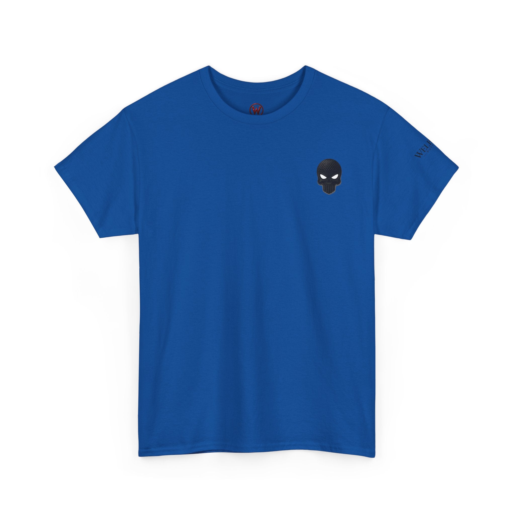 Skull Chest Tee — Minimal Skull Graphic White T-Shirt