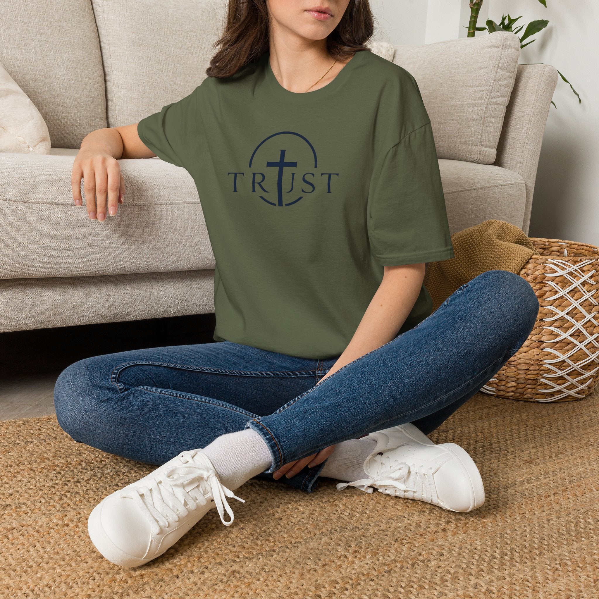 Trust Cross T-Shirt — Faith Christian Graphic Tee
