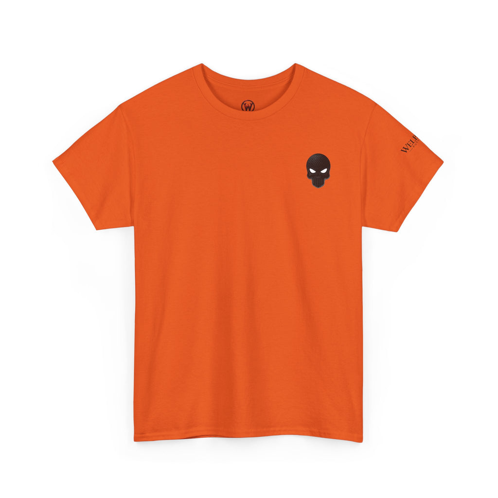 Skull Chest Tee — Minimal Skull Graphic White T-Shirt