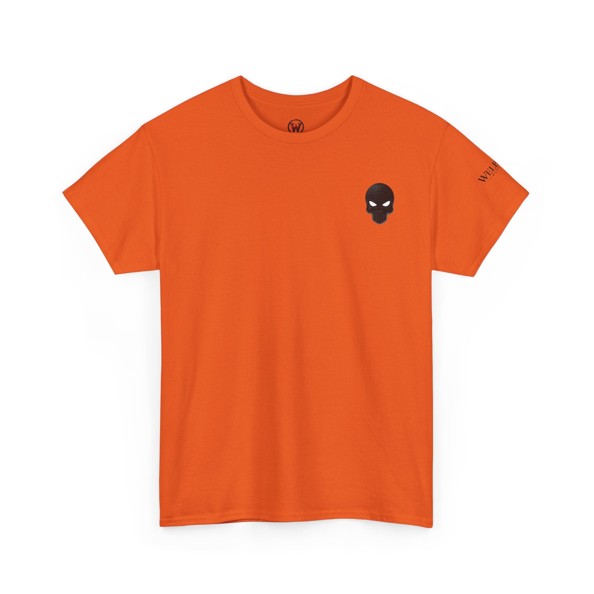 Skull Chest Tee — Minimal Skull Graphic White T-Shirt