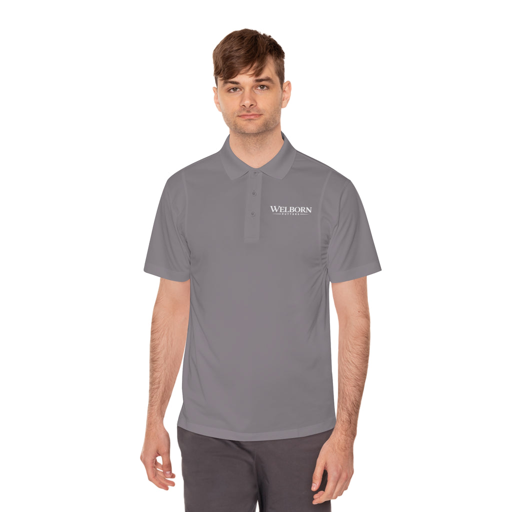 Polo Shirt — 'Welborn' Logo Front & Small Skull Back Athletic Golf Polo