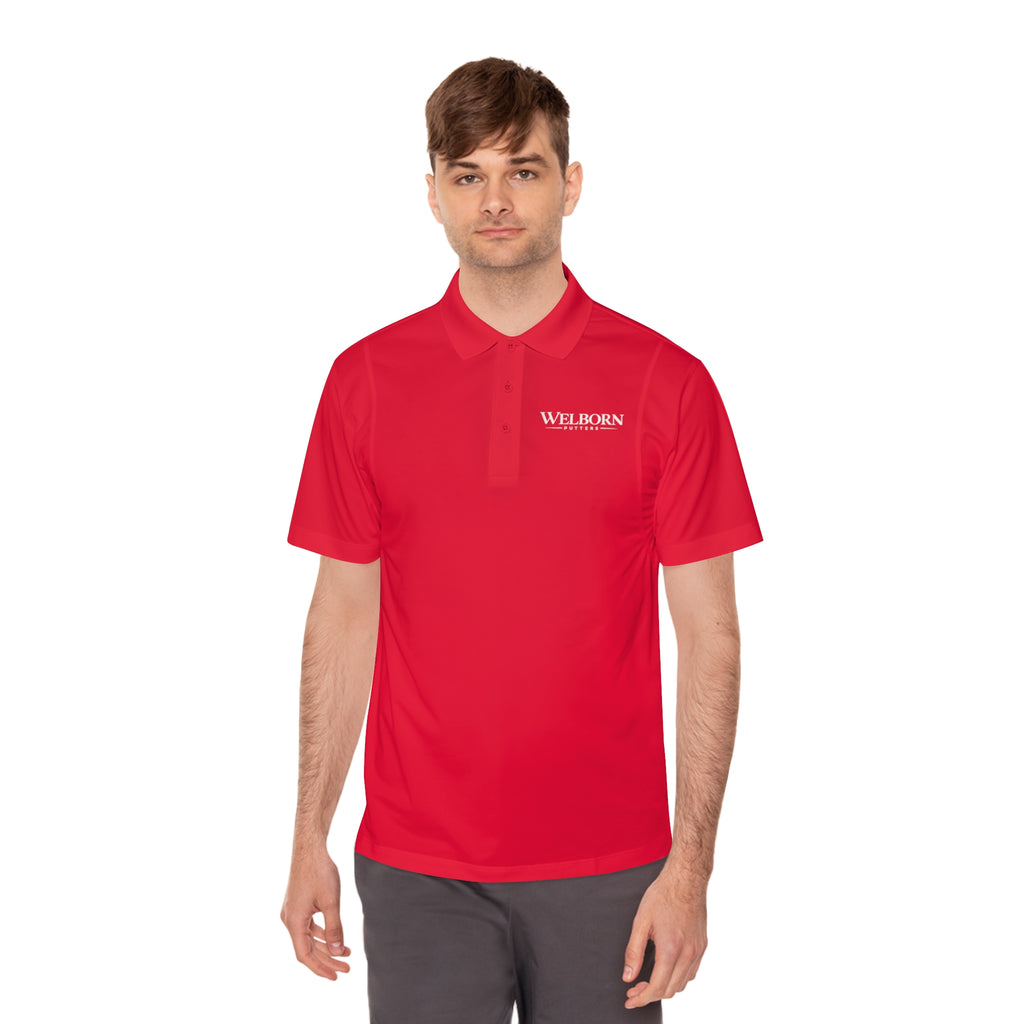 Polo Shirt — 'Welborn' Logo Front & Small Skull Back Athletic Golf Polo