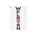 WELBORN Skull Vertical Logo Golf Towel — Heavy-Duty Microfiber with Grommet