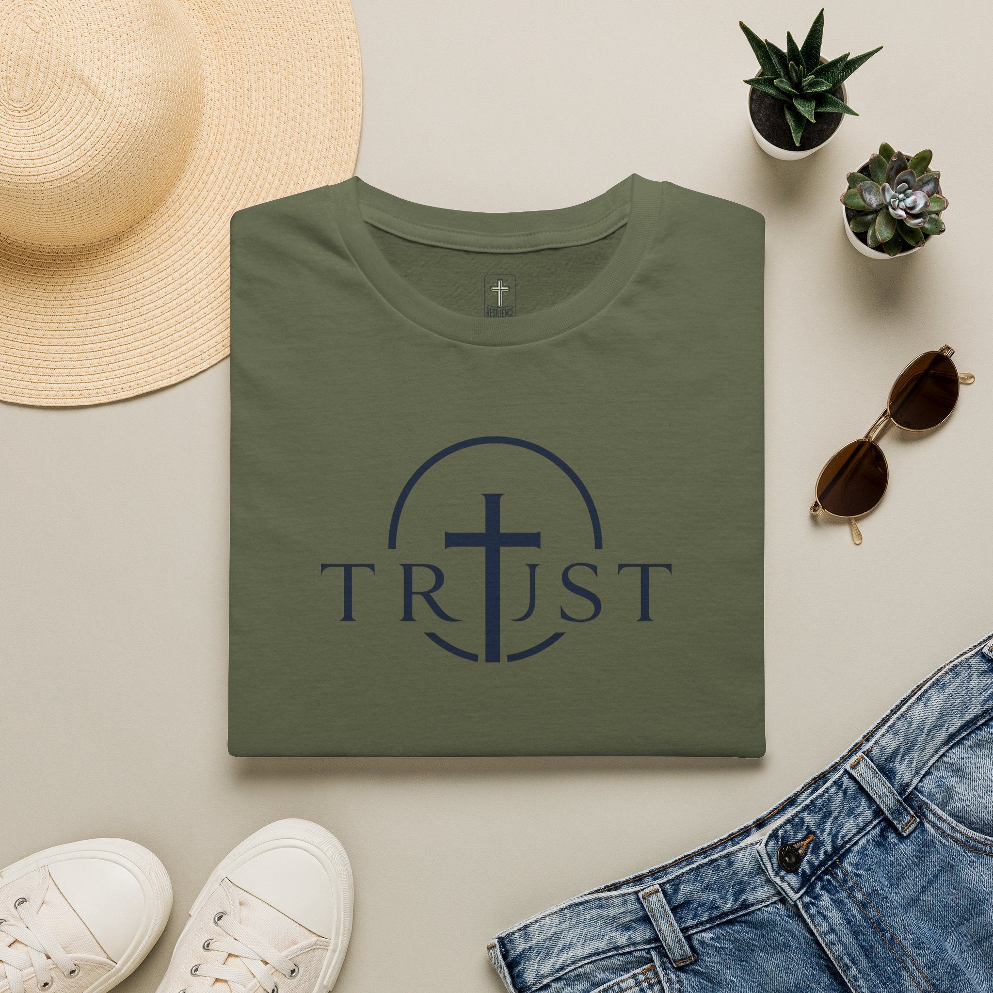 Trust Cross T-Shirt — Faith Christian Graphic Tee