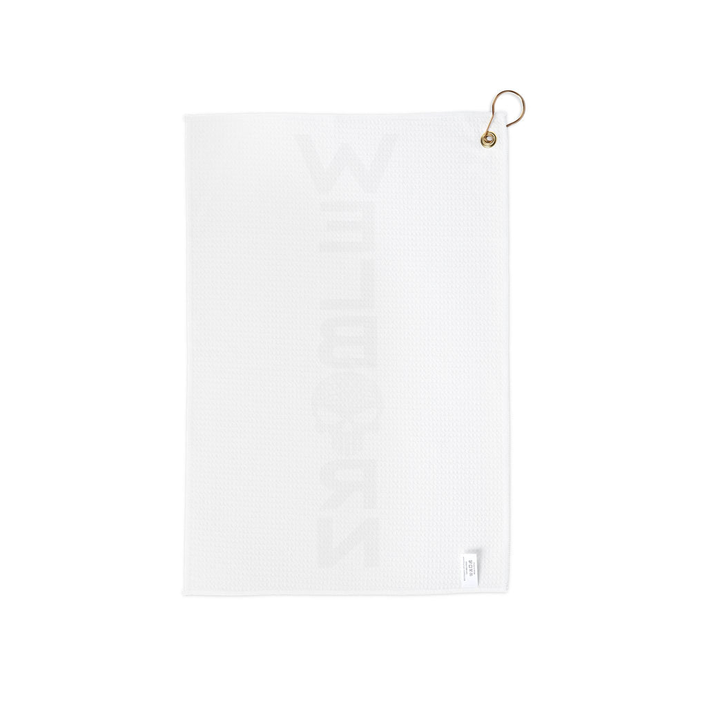 WELBORN Skull Vertical Logo Golf Towel — Heavy-Duty Microfiber with Grommet