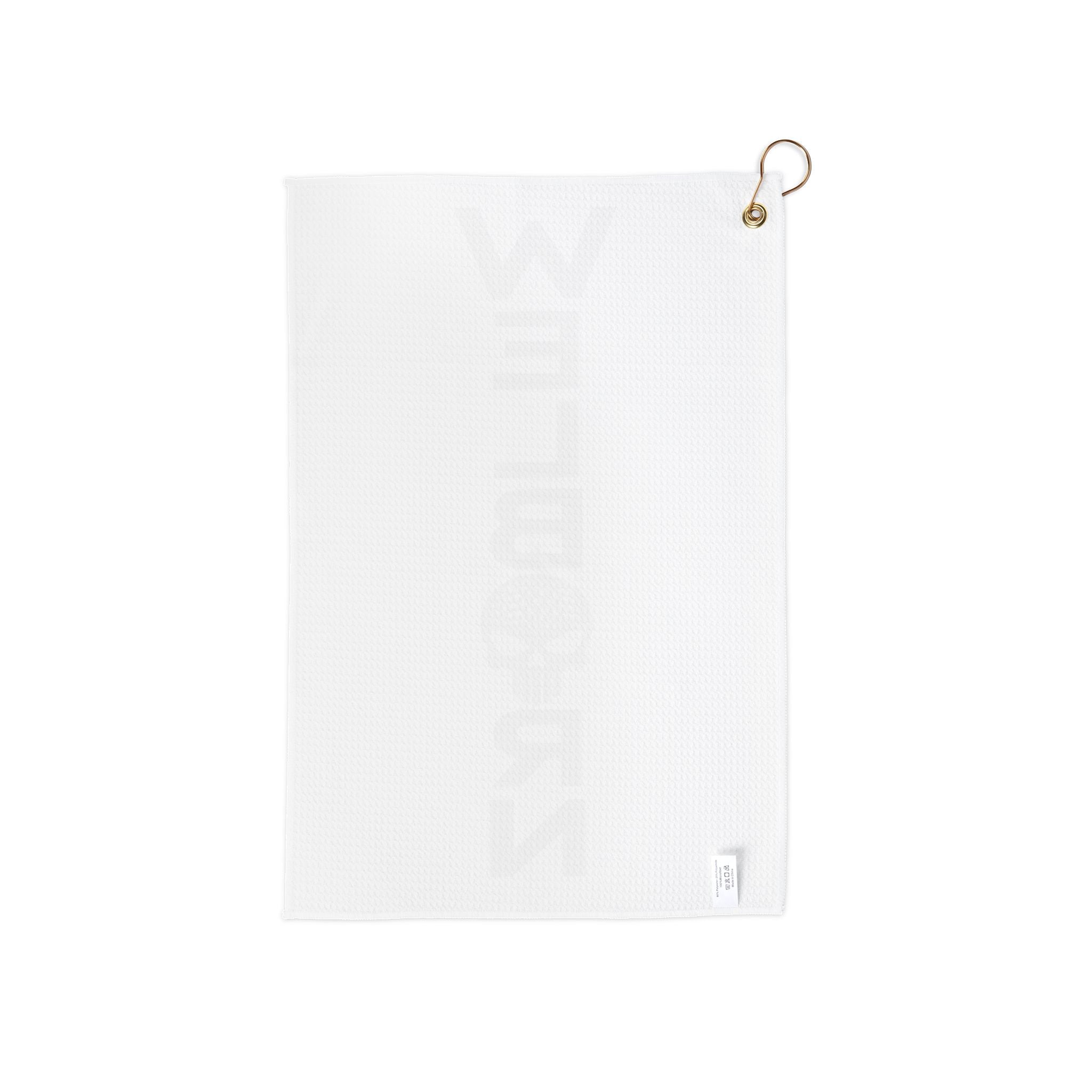 WELBORN Skull Vertical Logo Golf Towel — Heavy-Duty Microfiber with Grommet