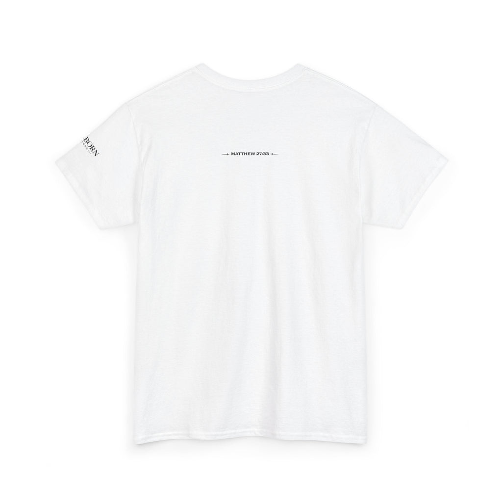Skull Chest Tee — Minimal Skull Graphic White T-Shirt