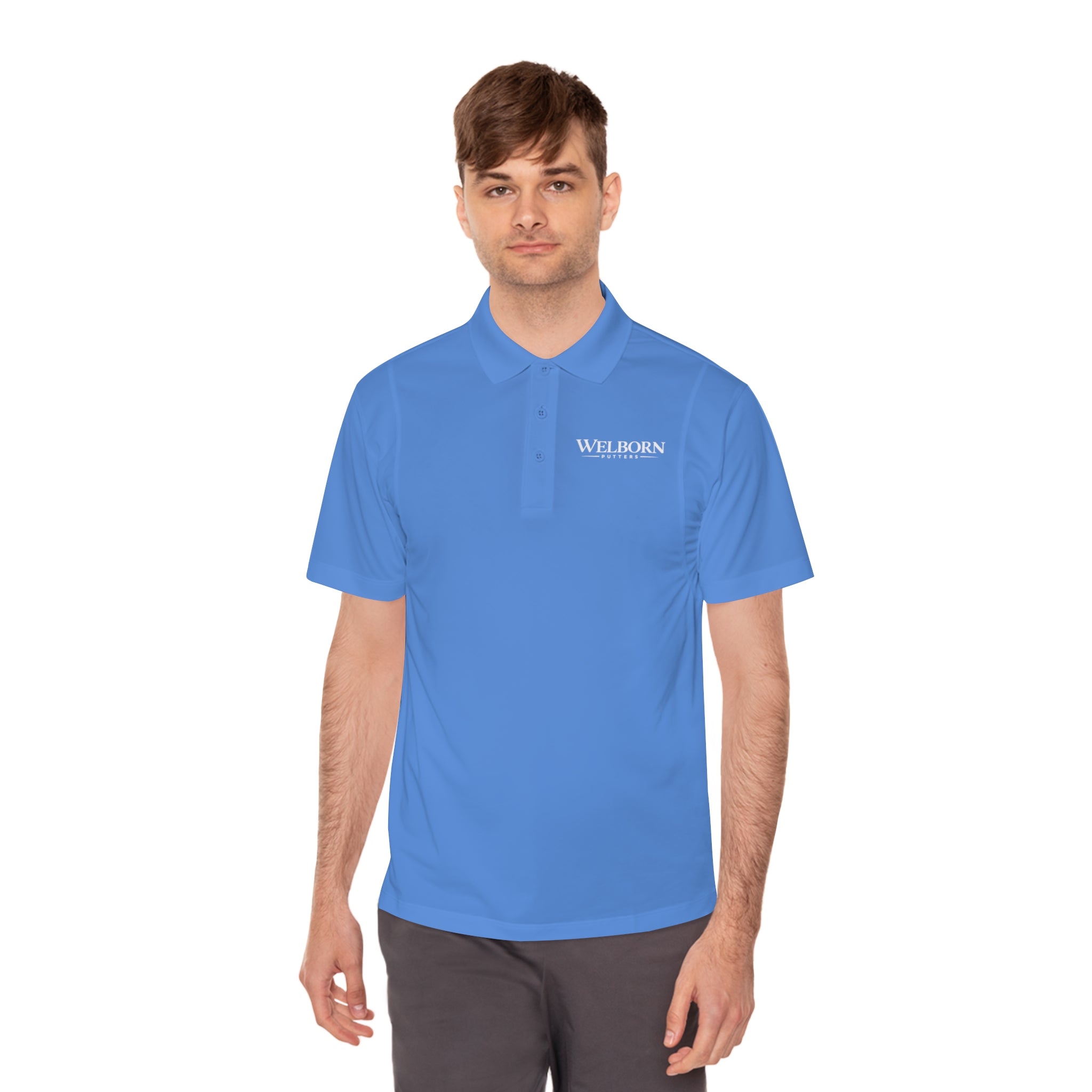 Polo Shirt — 'Welborn' Logo Front & Small Skull Back Athletic Golf Polo