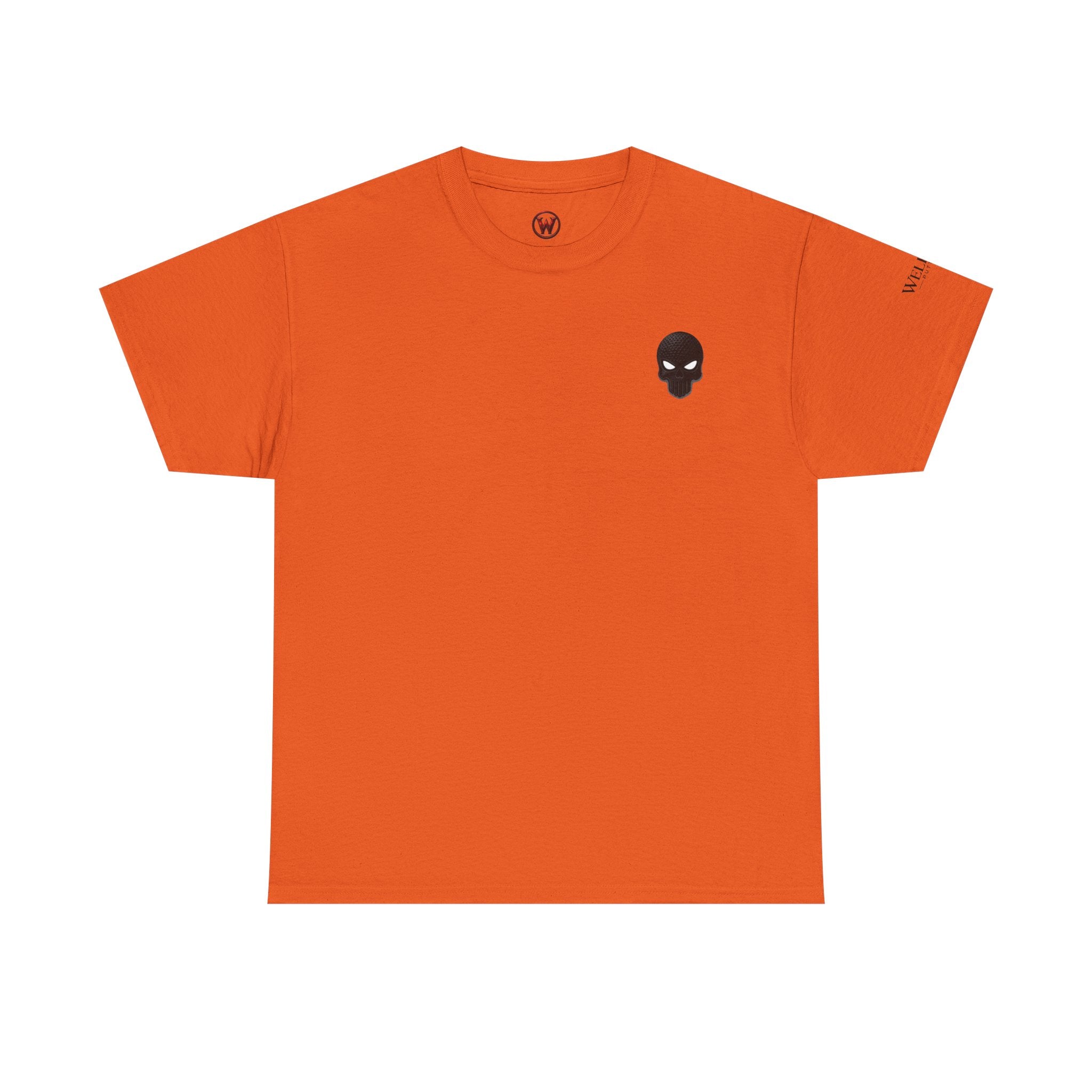Skull Chest Tee — Minimal Skull Graphic White T-Shirt