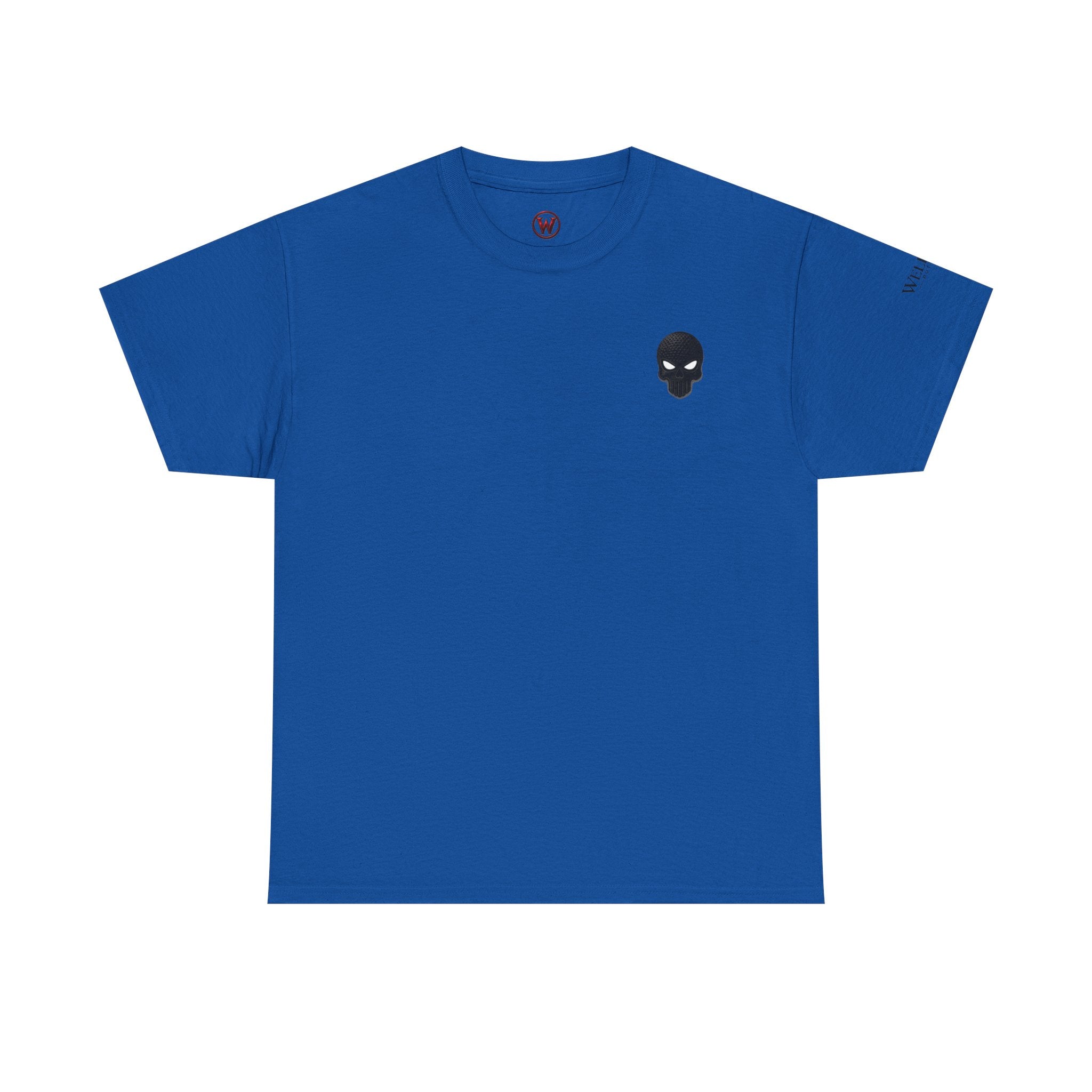 Skull Chest Tee — Minimal Skull Graphic White T-Shirt