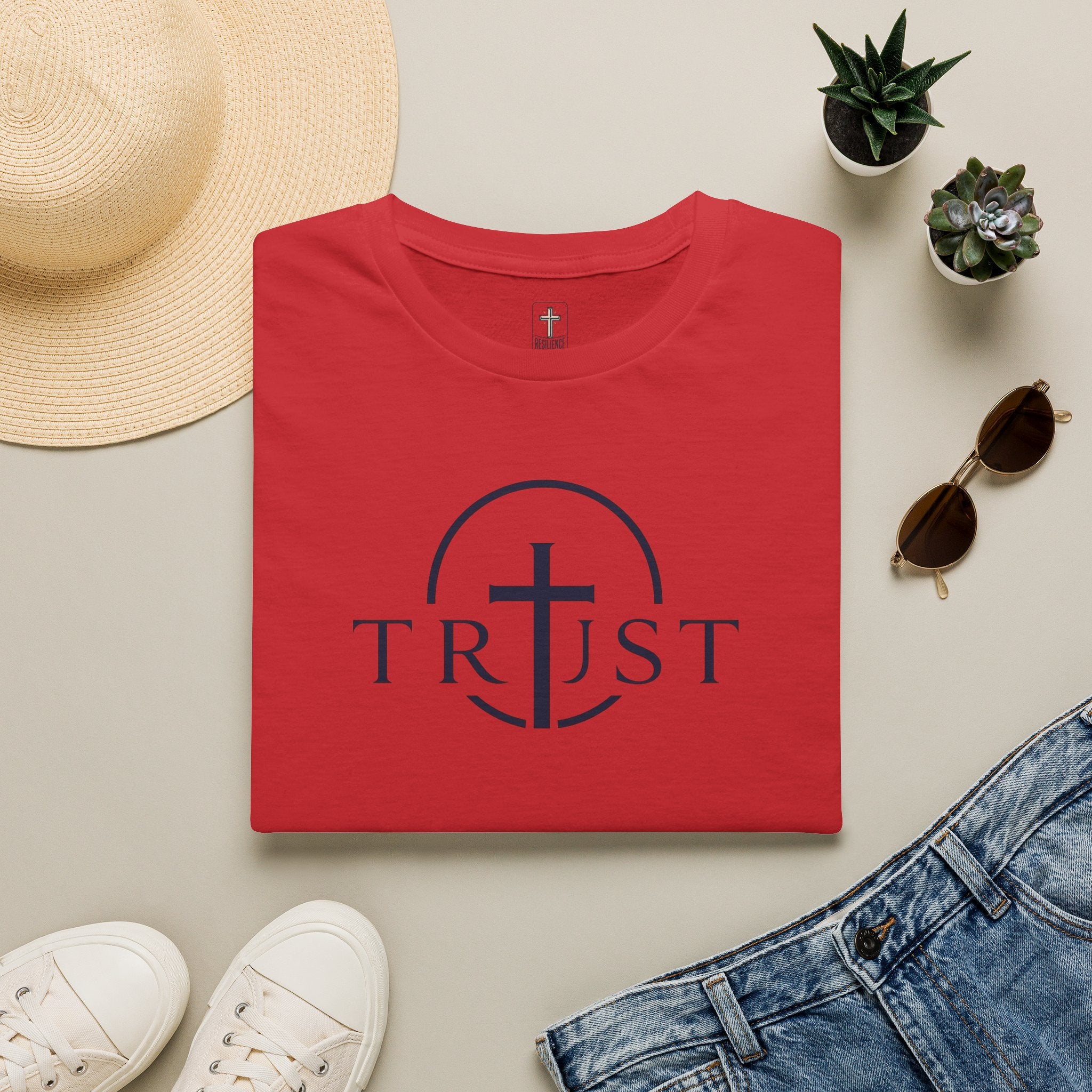 Trust Cross T-Shirt — Faith Christian Graphic Tee